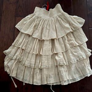 Ewa i Walla tiered peasant skirt Original color ONE SIZE ruffles ribbons